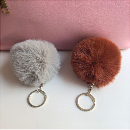 8cm Fluffy Ball Keychain