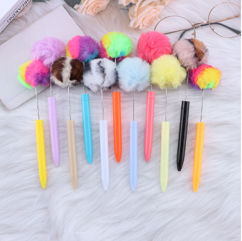 DIY Plush Plastic Beaded Pen