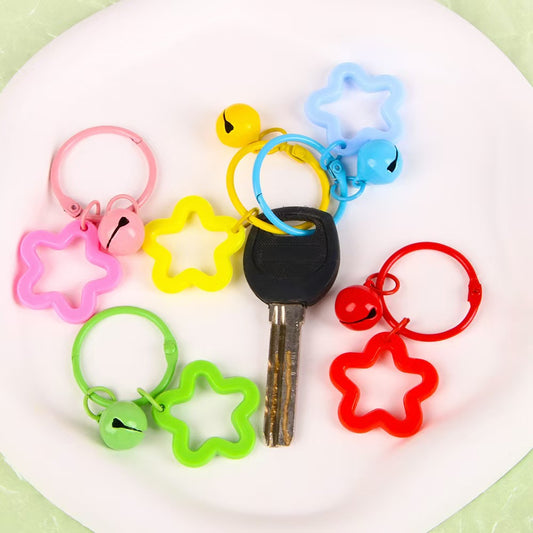 Colorful five-pointed star keychain