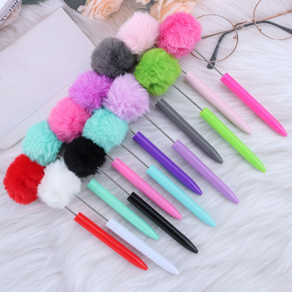 DIY Plush Plastic Beaded Pen