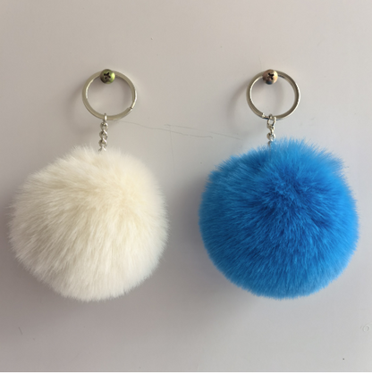 8cm Fluffy Ball Keychain