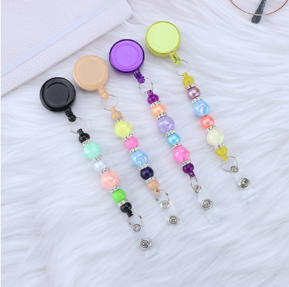 Beadable badge reel